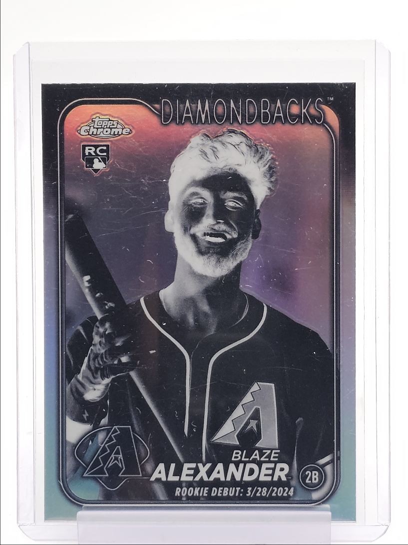 BLAZE ALEXANDER 2024 TOPPS CHROME UPDATE ROOKIE DEBUT NEGATIVE RC Q1991