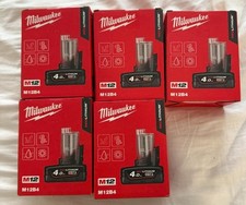2 x 4ah and 4 X 2ah Milwaukee M12B4 12V  Red Lithium-Ion Battery - Genuine 