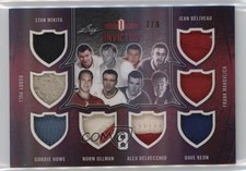 2017 Leaf Invictus 8 Relics Red 7/9 Stan Mikita Bobby Hull Gordie Howe HOF 2d8