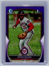 2023 Bowman Chrome - Edwin Solano #BCP-169 Purple Mojo /299