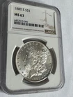 1880-S $1 Morgan Silver Dollar MS63 NGC Brown Label #006