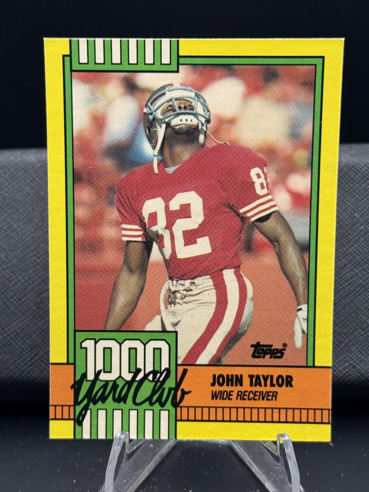 1990 Topps Tiffany #24 John Taylor 1000 Yard Club