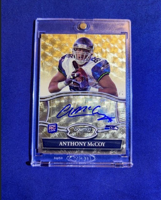 Seahawks Anthony McCoy Auto Superfractor True 1/1 Topps Bowman Sterling 2010 RC