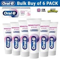 6X Oral-B Whitening Sensitivity & Gum Calm Gentle Toothpaste 75ML