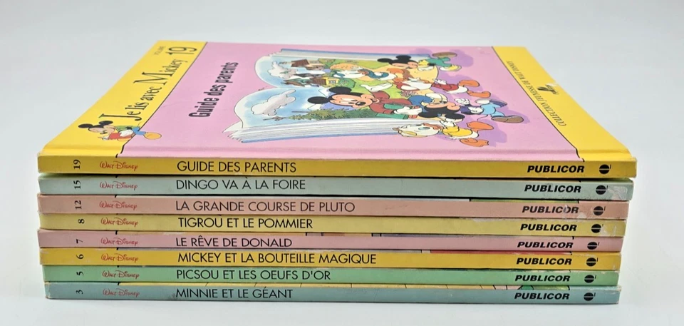 Lot 8 Livres Disney Je Lis avec Mickey – Grolier Enfants Français 90s - Image 2 of 4