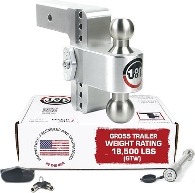 WeighSafe 180HITCH LTB10-2.5-KA 10'' Drop Hitch 2.5'' Receiver 18500LBS + Pin