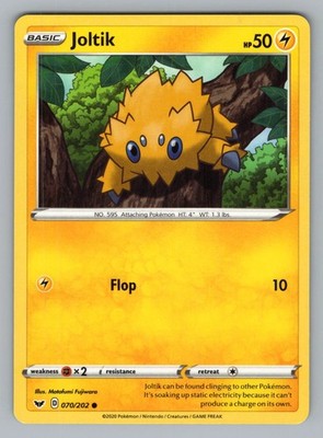 JOLTIK 070/202 C SWORD & SHIELD POKEMON LP SSH 2020