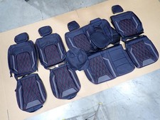 2019-2027 Ram Crew Cab 1500 Laramie Premium Alea Black Leather Seat Covers 2019-2027 Ram Crew Cab 1500 Laramie Premium Alea Black Leather Seat Covers