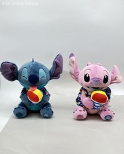 Disney Stitch Attacks Snacks Plush Lot Stitch & Angel Shave Ice 2 Pieces