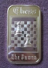 Chess -The Pawns- Ultra Rare  1 Troy Oz. .999 Fine Silver Bar Madison Mint