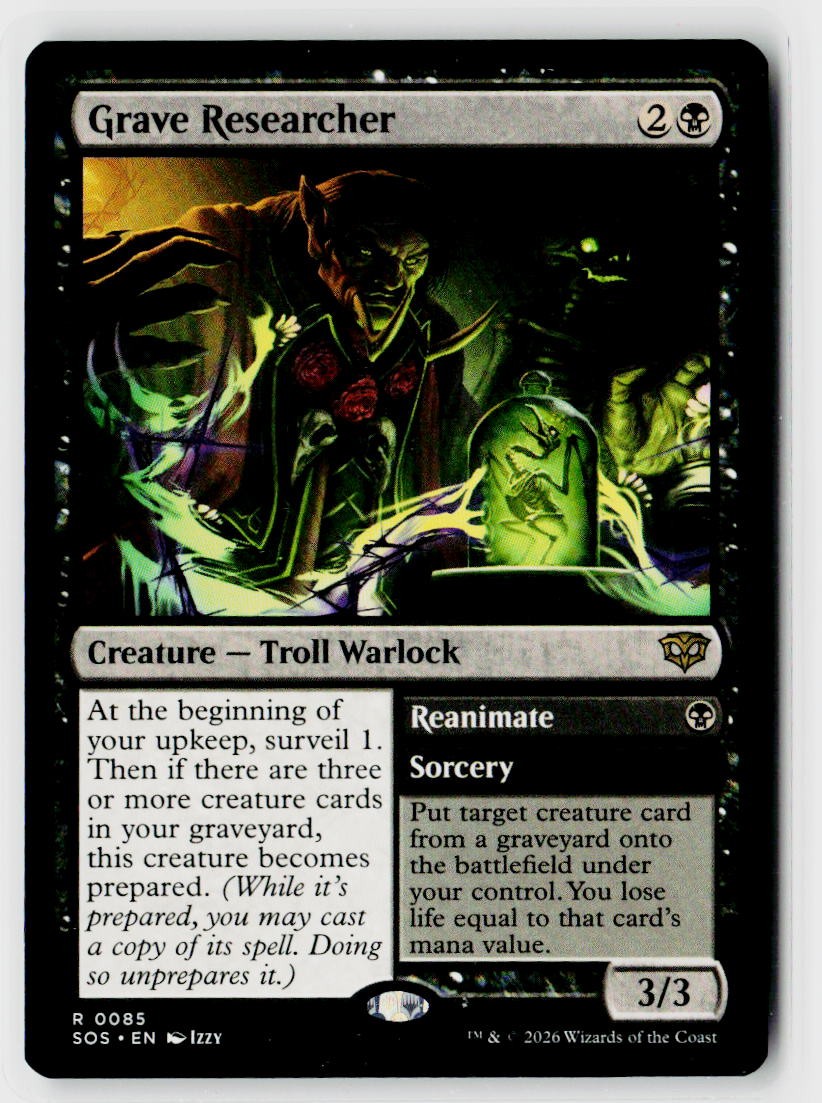 Secrets of Strixhaven #85 Grave Researcher Traditional Foil