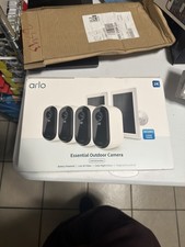 Arlo Essential Outdoor Camera 2nd Gen 4-Cam System  Solar Panels-New Sealed