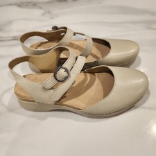 Dansko Fawna Mary Jane Comfort Shoes Cream Leather Women's 11 New
