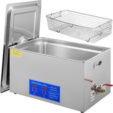 22L 40kHz Ultrasonic Cleaner with Digital Timer  Heater 110V for Parts  Tools