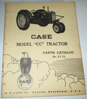 #ad Case quot;CCquot; Tractor Parts Catalog Manual Book 7 1951 No. E170 ORIGINAL $84.99