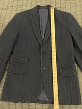 Mango Man Casual Blazer Sports Cost Paisley Lining Navy 38 R