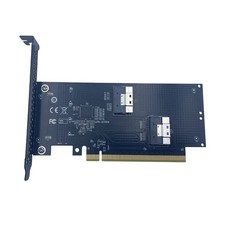 2Port PCIE 4.0 16X to SlimSAS SFF-8654 Adapter Card Card External9458