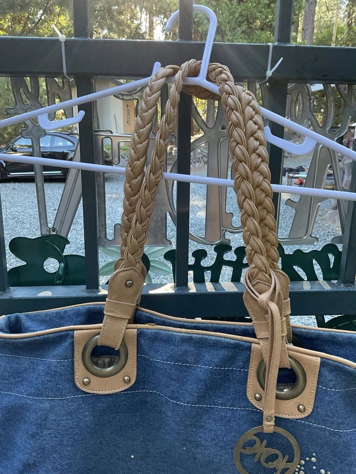 XOXO DAMAS GRANDE DENIM VERANO BOLSO/CARTERA MARIPOSA, HOMBRO. ESTILO HOBO/HIPPIE Foto 3 de 4