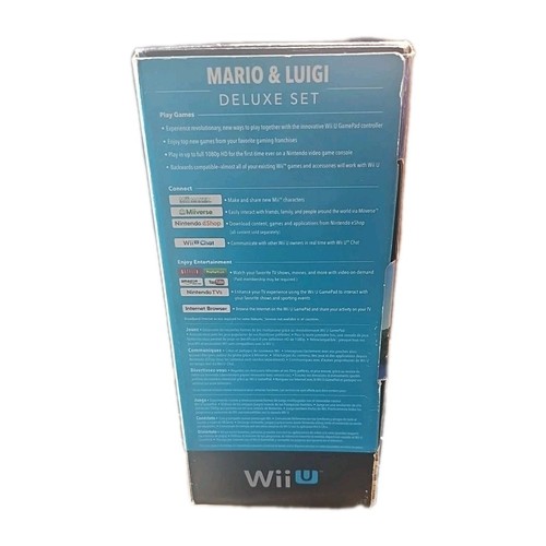 Nintendo Wii U 32GB Mario & Luigi Deluxe Set Schwarz CIB Matching SN - Bild 2 von 20
