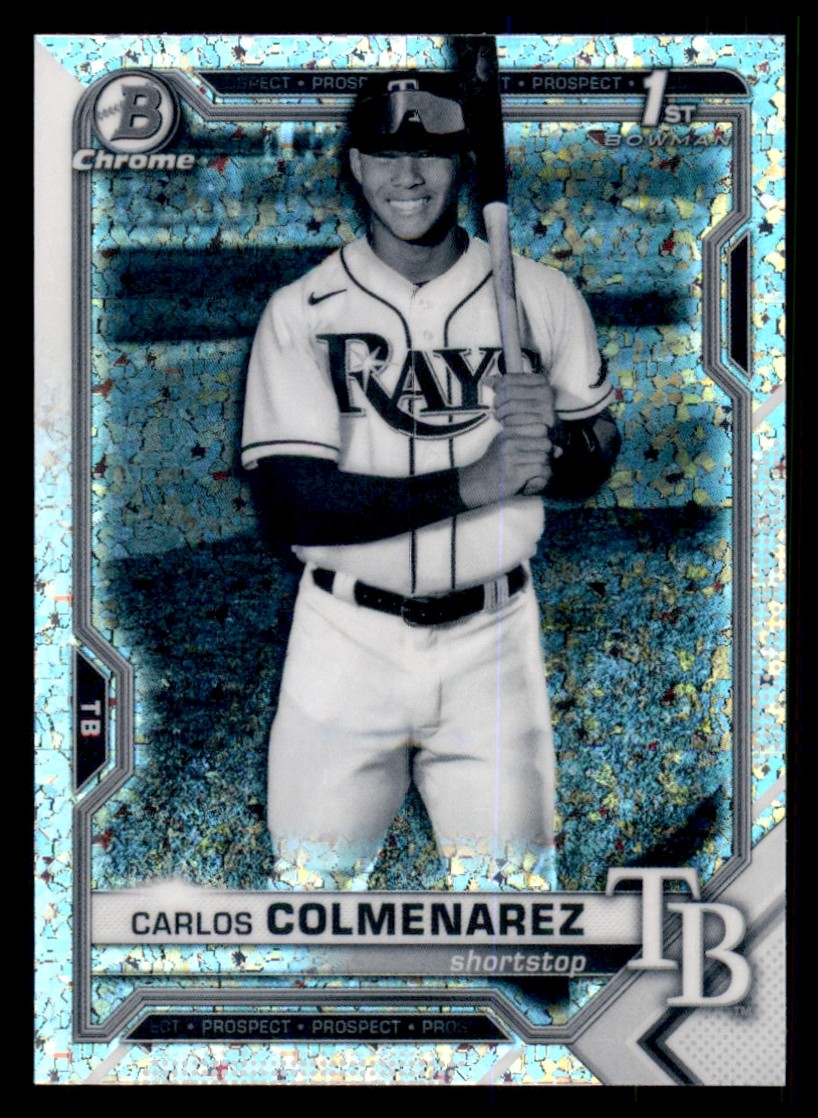2021 Bowman Chrome Carlos Colmenarez Black White Mini Diamond Refractor #BCP-238