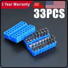 33pc Tamper 25MM Proof Security Torq Hex Star Spanner Tri Wing Screwdriver Torx 