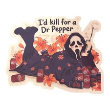 Handmade Ghost And Dr Pepper Sticker