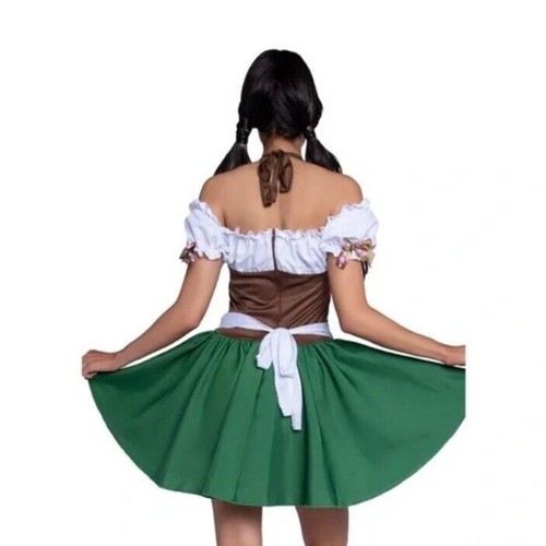 Costume donna Oktoberfest Paese delle Meraviglie verde bianco taglia media nuovo - Foto 4 di 4