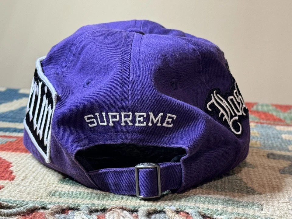 Supreme City Patches 6 Panel Hat Purple SS23 - Image 4 of 4