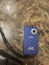 JVC GC-FM1AU HD Memory Camcorder Camera - Blue w/ Charging Cable