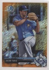 2017 Bowman Chrome Prospects Orange Shimmer Refractor 15/25 Jacob Faria fm0