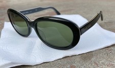 ROMEO GIGLI -90  s VTG Sunglasses,  Green Olive  w/White Edge Trim  Frames 171/S