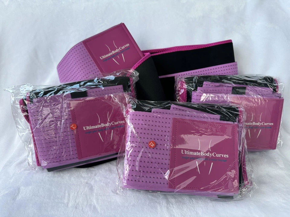 UBC-Sweat Sweet Cintura Cinturón Recortador-Grande/Rosa Cintura Ajustable Entrenador Foto 3 de 4