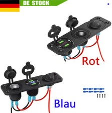 Auto KFZ Steckdose QC3.0 Dual USB-C 36W Ladegerät 12V/24V Buchse Dose KFZ Einbau