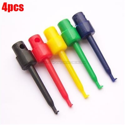 20Pcs Jumper 5 Color 57Mm Grabber Smd Test Clip Hook Probe Pcb Ic New xm