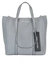 NWT Marc Jacobs The Tag Tote Rock Grey Leather Bag -$395 Retail