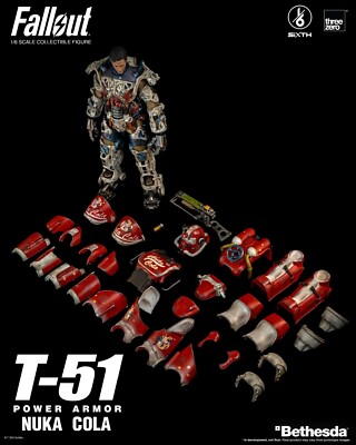 ThreeZero 3Z07730W0 1/6 Fallout T-51 Nuka Cola Power Armor Action Figure Model