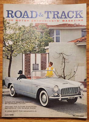 Road & Track Magazine June 1959 Ferrari Thunderbird Lancia Appia Sedan