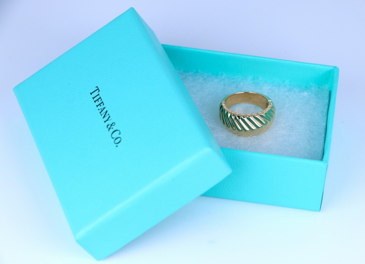ケンオキ　Tiffany & Co. リング　18号 $3,800 1998 Tiffany & Co Cordis 18K Yellow Gold Chevron Style Ring