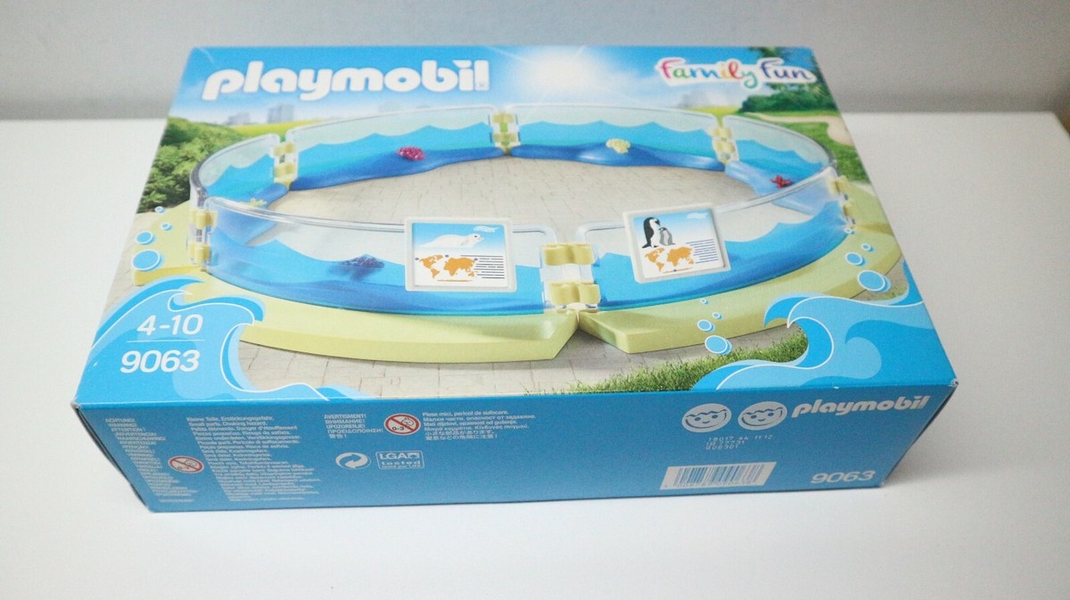 playmobil 9063 water basin use zoo water park family fun dolphin  penguin
