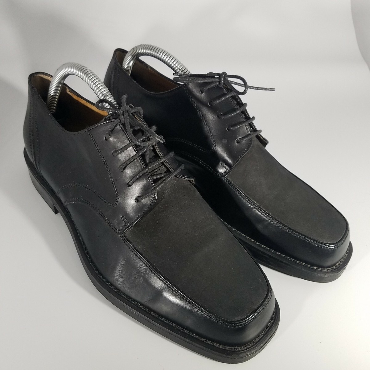 De La Rentis Black Oxfords American Classic Hand Crafted Size 10 American Classics by De La Rentis Black lace up cap toe mens  main image 4