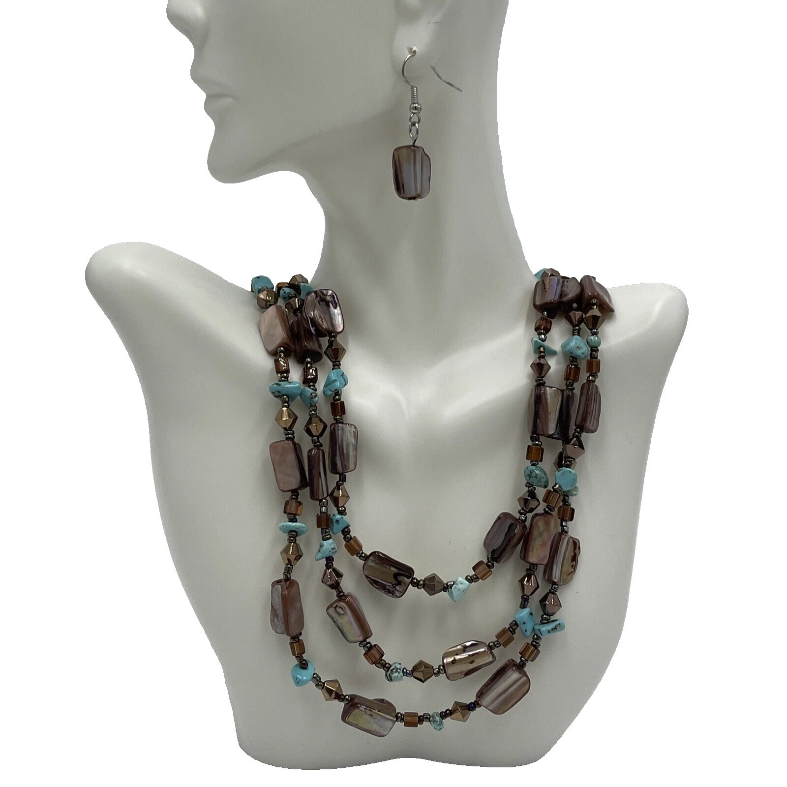 Lucite Marrom conjuntos de Bijuteria