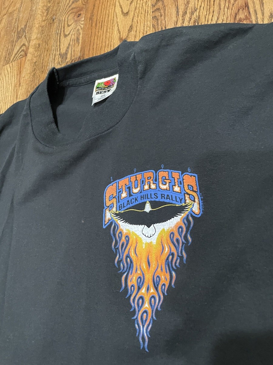 Sturgis Motorcycle Rally Black T-Shirt Men's 2XL XXL Black Hills