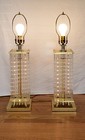 MCM PAIR GAETANO SCIOLARI FOR LIGHTOLIER  STYLE GLASS ROD TABLE LAMPS — photo 6