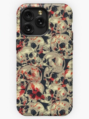NEW! Blood Skull Pattern iPhone Samsung Tough Case