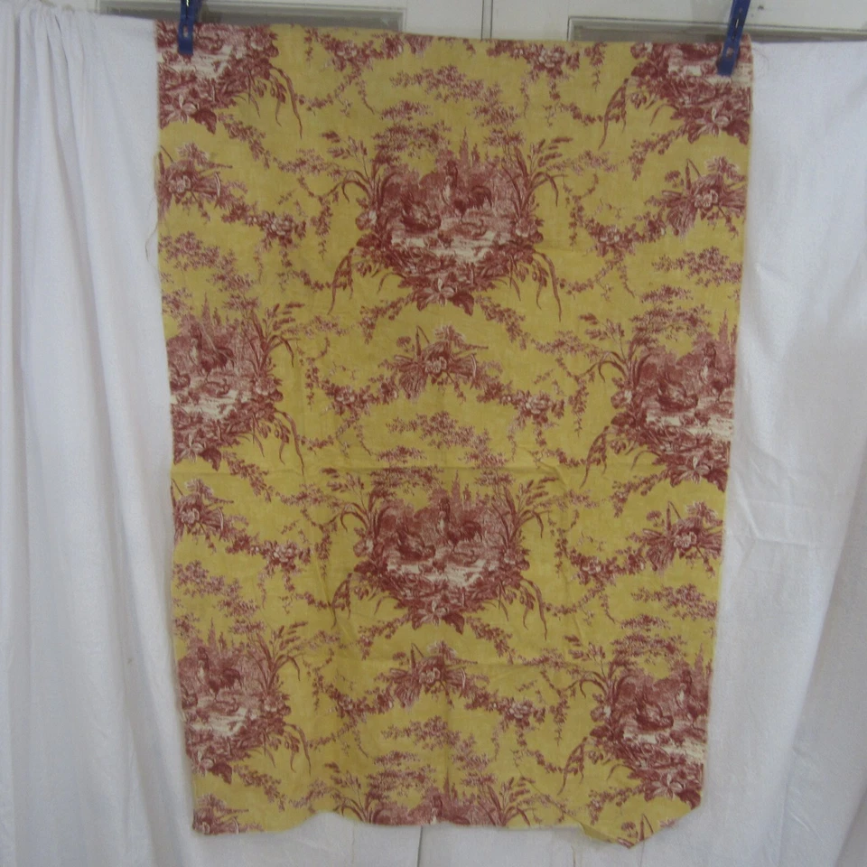 Remanente de tela para manualidades funda de almohada tapicería granja patio gallo 42"x29" Foto 2 de 4