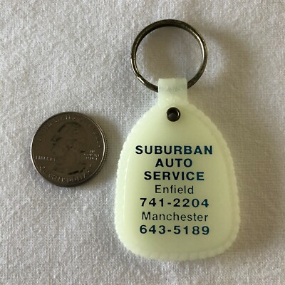 Suburban Auto Service Enfield Manchester Glow In Dark Keychain Key Ring #36222
