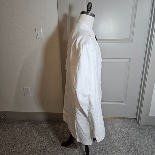 $260 NWT Murano 3XB Baird McNutt Linen Blazer Jacket Men White Doublebreasted - Picture 3 of 23
