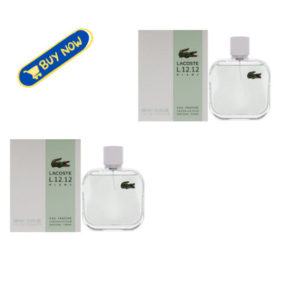 2 Unit LACOSTE L.12.12 BLANC BY LACOSTE 100ML EDT SPRAY CODE-27N48N296