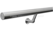 Brushed Stainless Steel Stair Handrail Bannister - Select Contemporary End Type