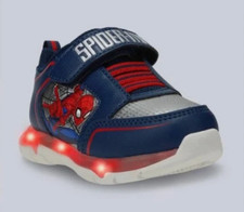 Toddler Boys' Marvel Navy Blue/Red Silver Spider-Man Athletic Sneakers 9T to 1